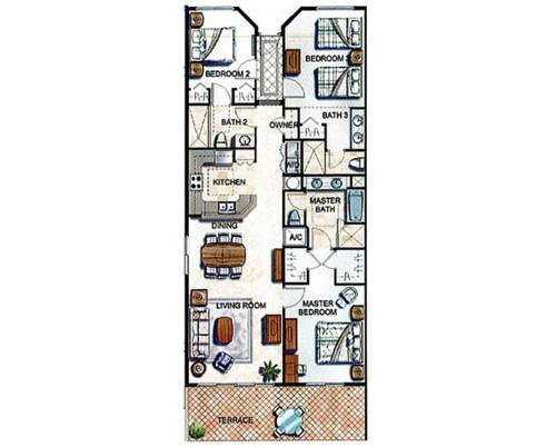 Reunion Resort Three Bedroom Apartment 5F7, Kissimmee