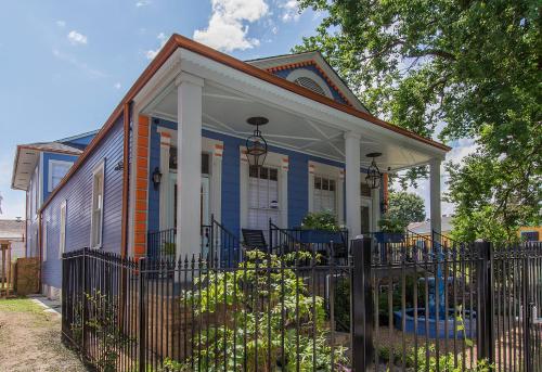The Big Blue House in the Marigny, New Orleans